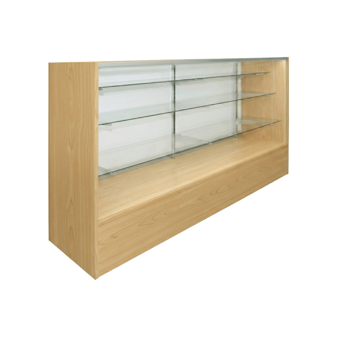 70" Maple Display Case | Full Vision