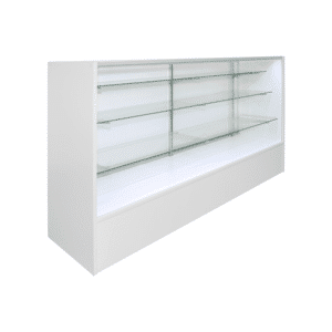 White Display Case 70" Side View Full