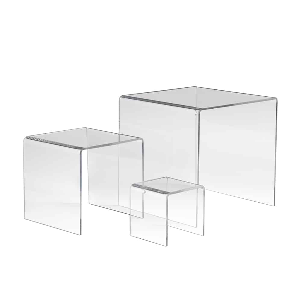 acrylic countertop display case risers