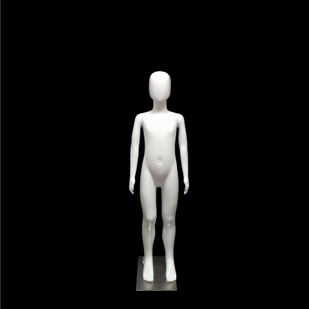 Child Abstract Glossy White Mannequin Named Jessie 43" Tall