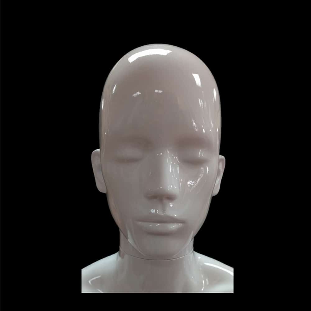 Male Abstract Glossy White Mannequin Head for Proteus (Laz)