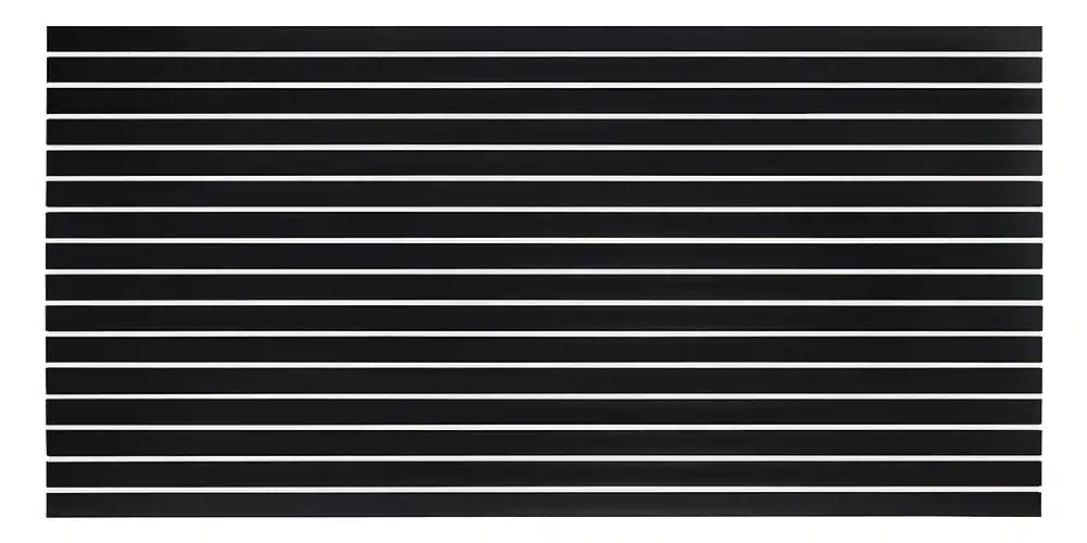 Matte Black Slatwall Panel 4x8 3" Groove Spacing with Metal Inserts