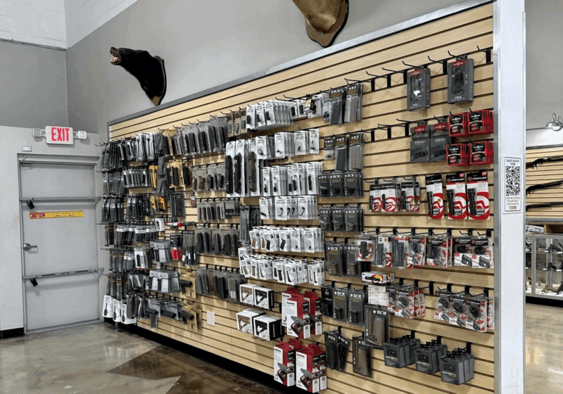 Maple Slatwall Panels in a Gun Store