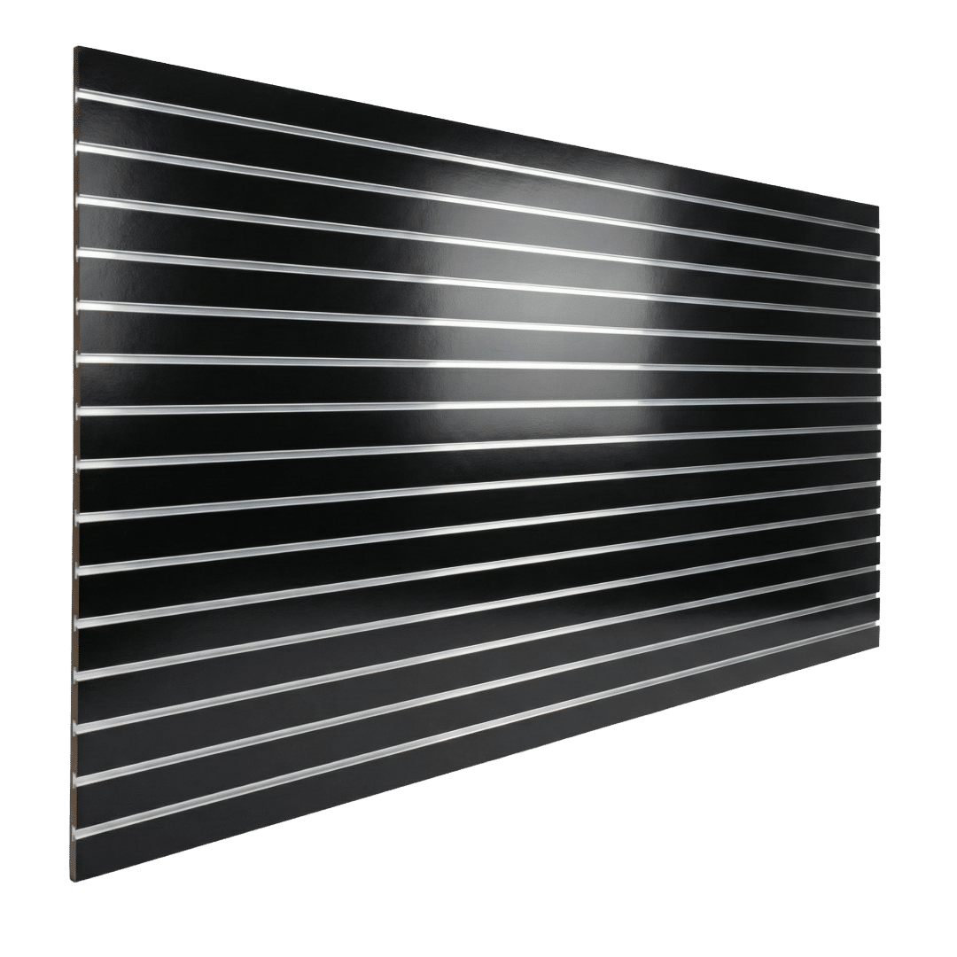 Black Gloss Wholesale Slatwall Panels (Pallet of 25 Panels)
