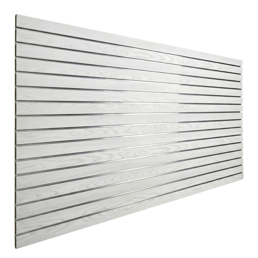White Slatwall Panel Woodgrain