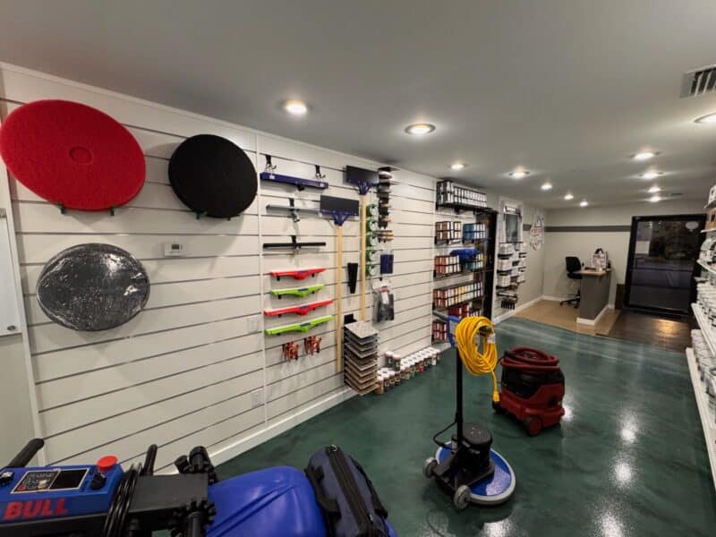 Matte Slatwall Panels in a Small Retail Store