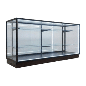 70" Black Extra Vision Display Case | Mirror Back