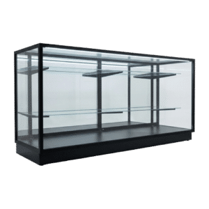 70" Black Extra Vision Display Case | Mirror Back
