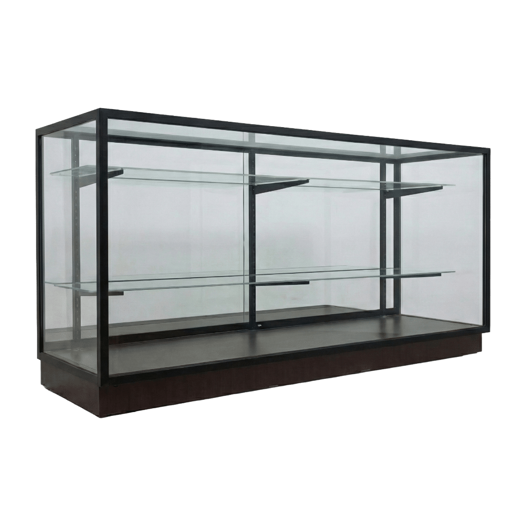 70" Black Extra Vision Display Case | Mirror Back