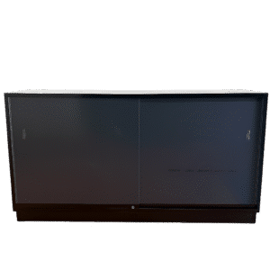 70" Black Extra Vision Display Case | Black Back with RGB Base
