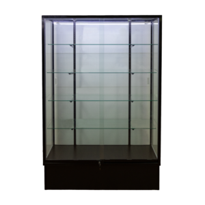 wall display case extra vision black frame with led lights