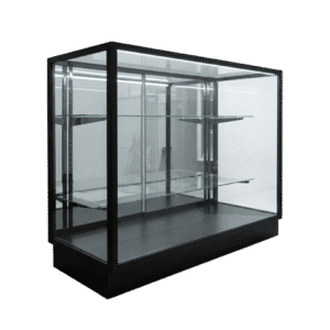 48" Black Extra Vision Display Case | Mirrored Back