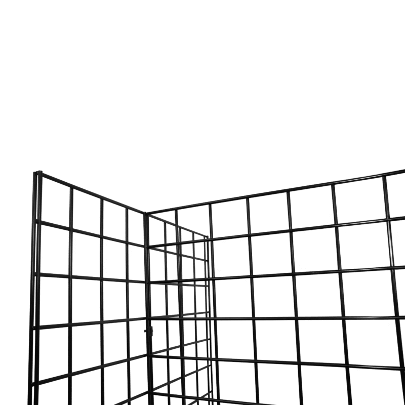 Gridwall H Unit Top Corner - Black