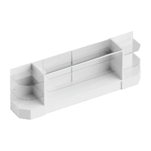 White Retail Display Case Set – 48″ Full Vision (1x Counter, 2x Corners)