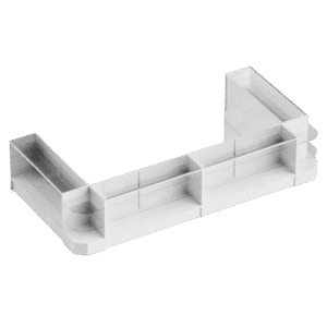 White Retail Display Case Set – 48″ Full Vision (2x Display Cases, 2x Corners)