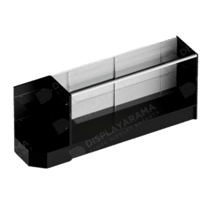 Retail Display Case Set – 48″ Black Full Vision (1x Counter, 1x Corner)