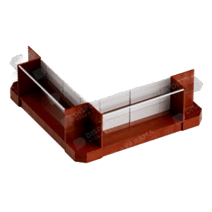 Cherry Retail Display Case Set – 48″ Full Vision (2x Display Cases, 3x Corners)