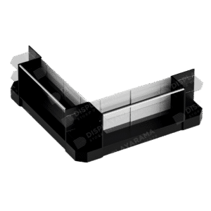 Retail Display Case Set - 48" Black Full Vision (2x Counters, 3x Corners)