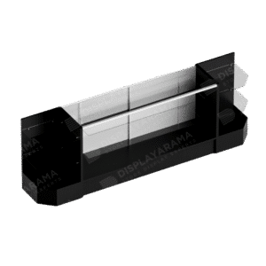 Retail Display Case Set - 48" Black Full Vision (1x Counter, 2x Corners)
