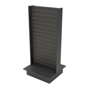 2 way slatwall merchandiser black