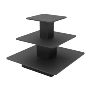 Black 3-Tier Melamine Square Table