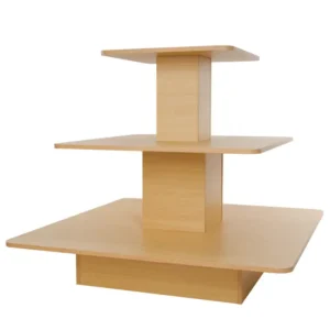 Maple 3-Tier Melamine Square Table
