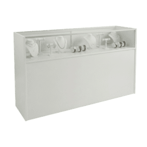 White Jewelry Display Case 70"