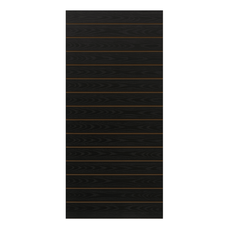 Black Woodgrain Vertical Slatwall Panel