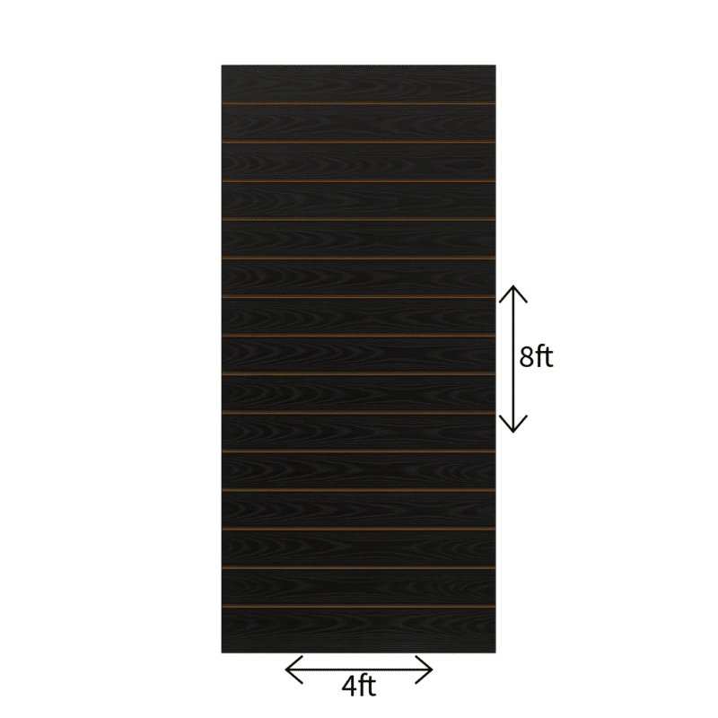Black Woodgrain Vertical Slatwall Panel - Image 2