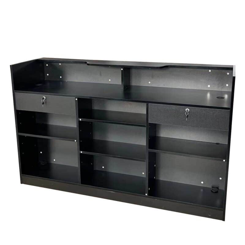 Black Glass Front Checkout Counter 48" | Cash Wrap - Image 2