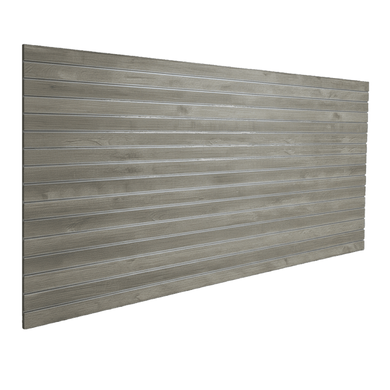 Gray Woodgrain Slatwall Panel 4x8