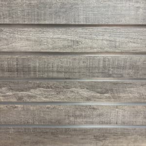 Gray Woodgrain Slatwall Panel Sample