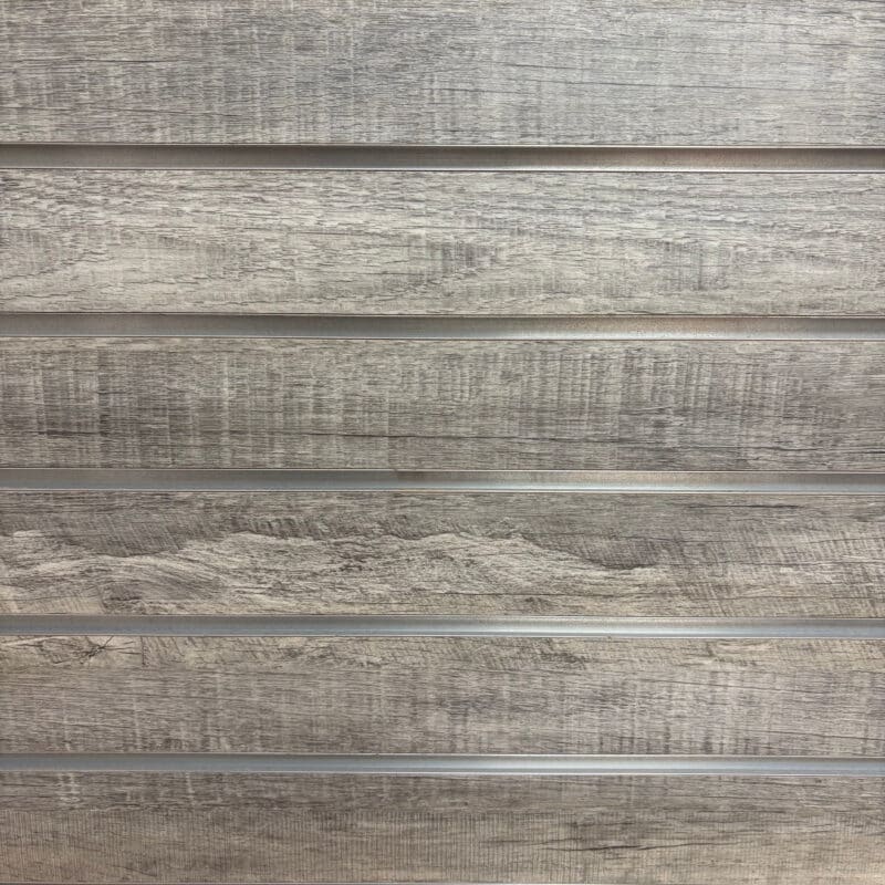 Gray Woodgrain Slatwall Panel