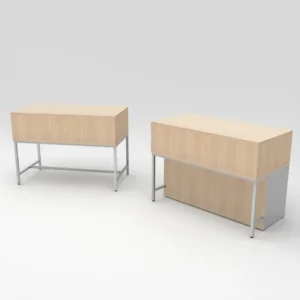 Raw Oak Center Privacy Panel for Glass Display Cabinets