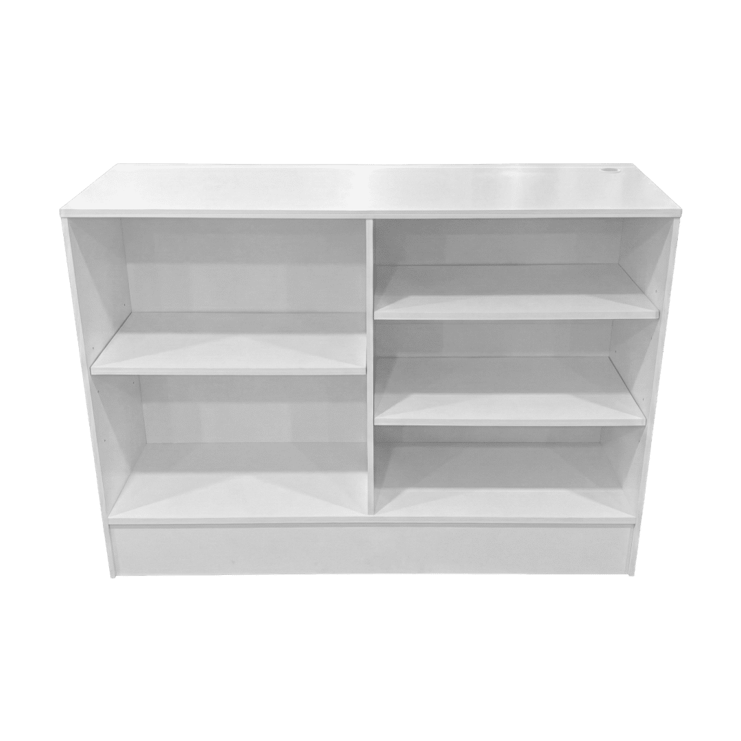 48" White Retail Ledgetop Wrap Counter - Image 2