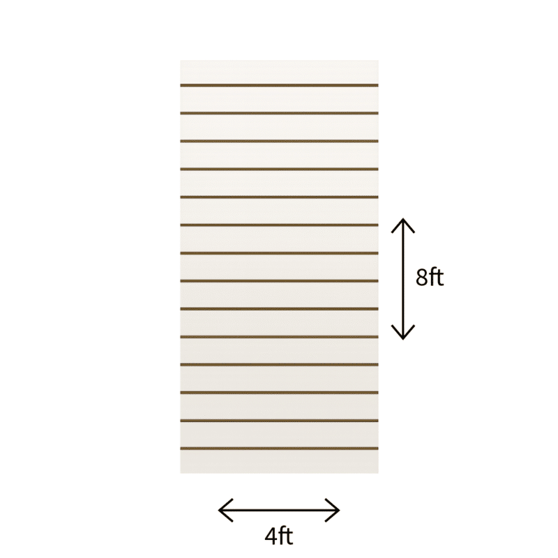 White Gloss Vertical Slatwall Panel - Image 3