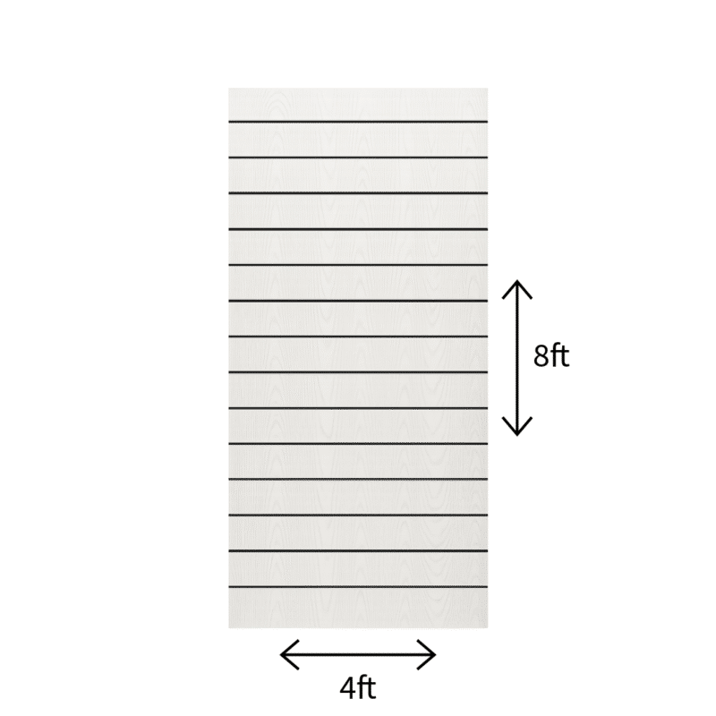White Woodgrain Vertical Slatwall Panel - Image 2