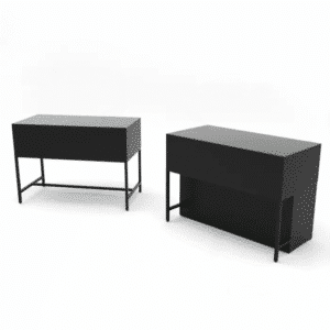 Black Center Privacy Panel for Glass Display Cabinets