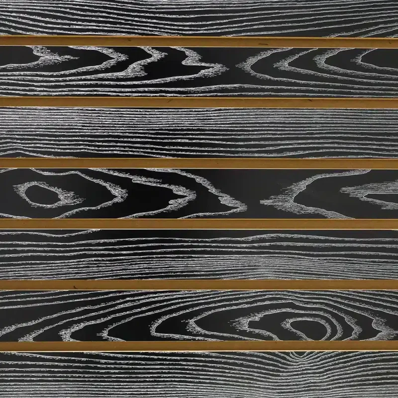 Black Woodgrain Slatwall Panel Sample