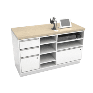 White & Raw Oak Premium Cash Wrap 55"