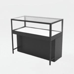 Black Front Privacy Panel for Glass Display Cabinets