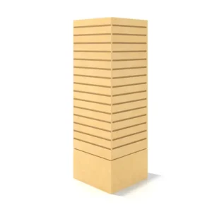 Maple Rotating Cube Slatwall Merchandiser