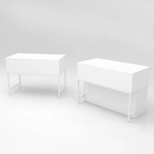 White Center Privacy Panel for Glass Display Cabinets
