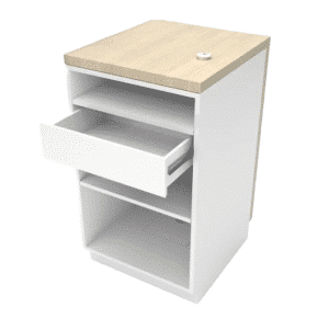 White & Raw Oak Premium Cash Wrap 24"