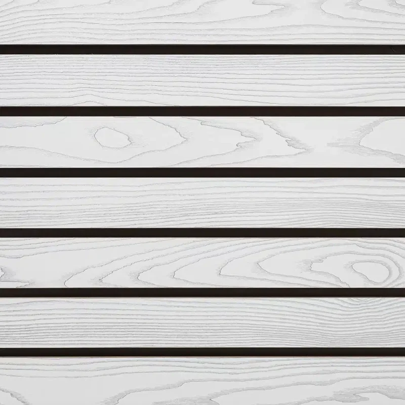 White Woodgrain Vertical Slatwall Panel - Image 3