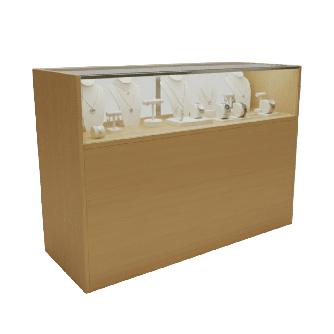 Maple Jewelry Display Case 48"