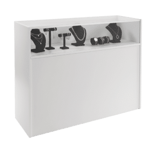 White Jewelry Display Case 48"