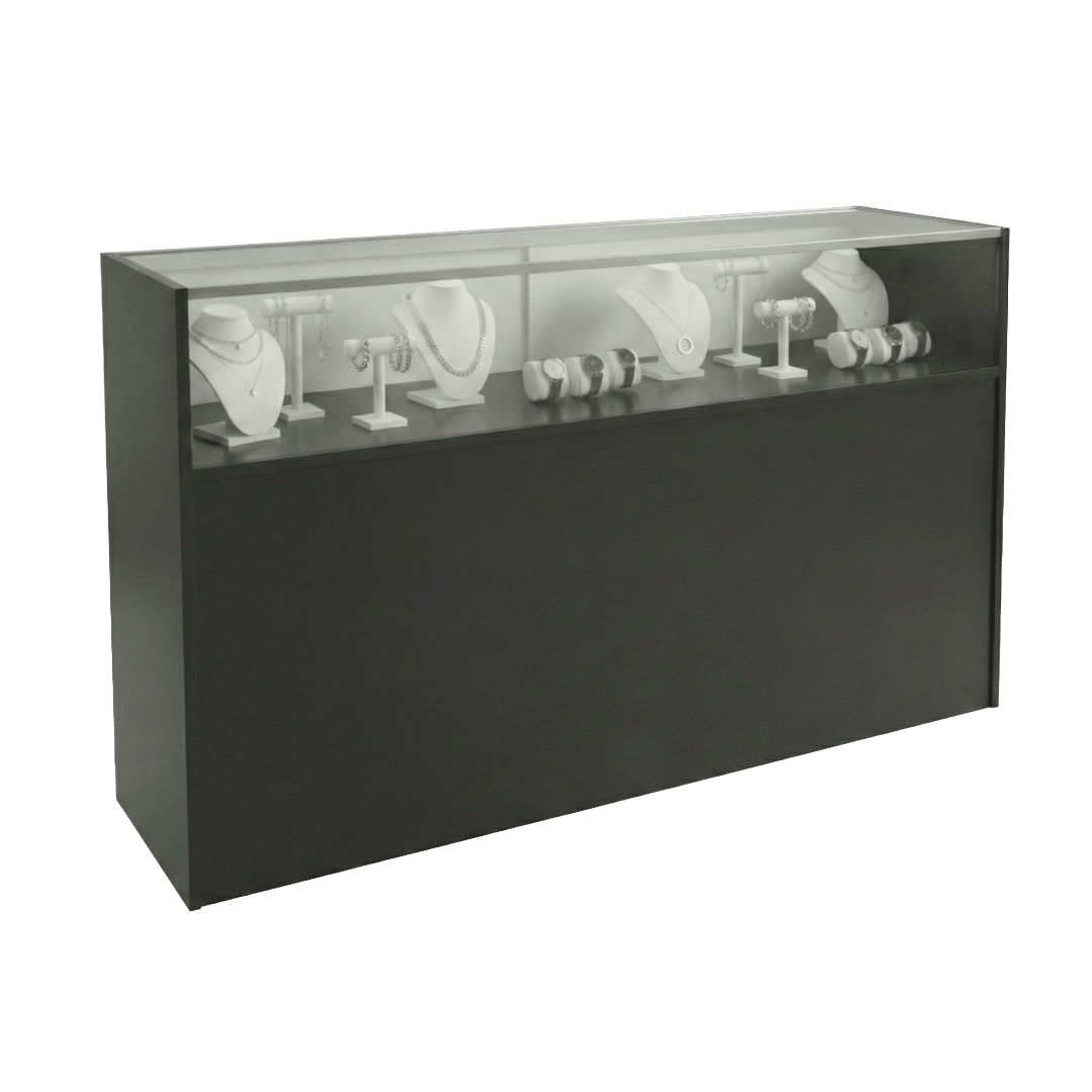 Black Jewelry Display Case 70"