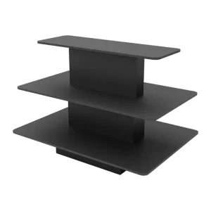 Black 3-Tier Melamine Rectangular Table