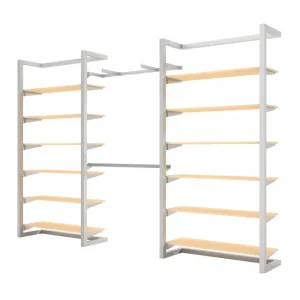 Double Alta Wall Display with Double Shelving & Hanging